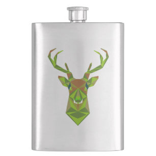 Flasque Tête de cerf géométrique Camo