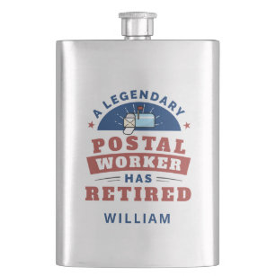 Flasque Travailleur Postal Retraité Mailman Retraite Funny
