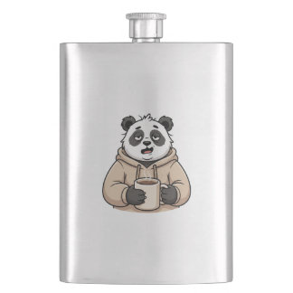 Flasque Trop fatigué pour fonctionner Panda Café Dessin an