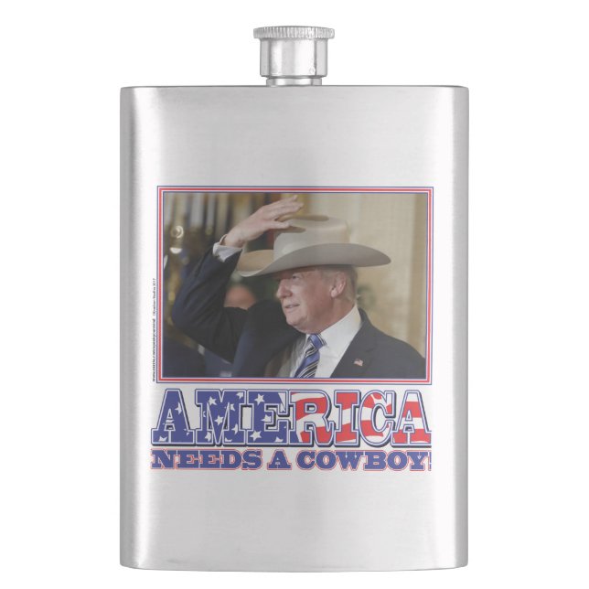 FLASQUE TRUMP-AMÉRIQUE-COWBOY (devant)