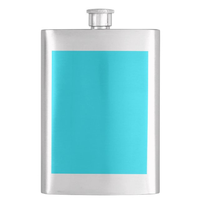 Flasque Turquoise Sky Blue Color Personnaliser Ceci! (devant)