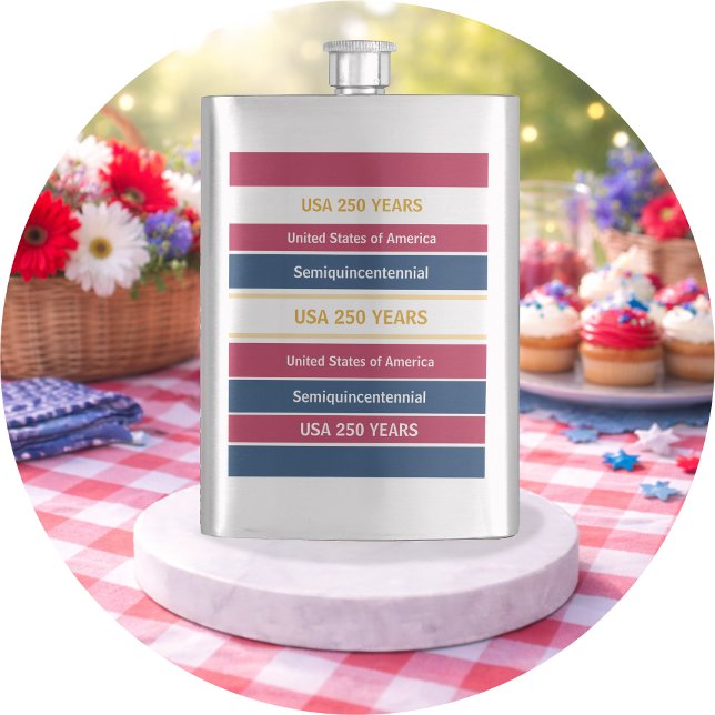Flasque USA 250 Years Semiquincentennial Patriotic Stripes (Créateur téléchargé)