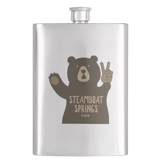 Flasque Vapeur Springs Colorado Peace Bear (devant)