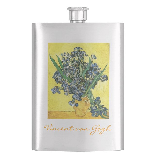 Flasque Vase aux iris sur fond jaune, Van Gogh (devant)