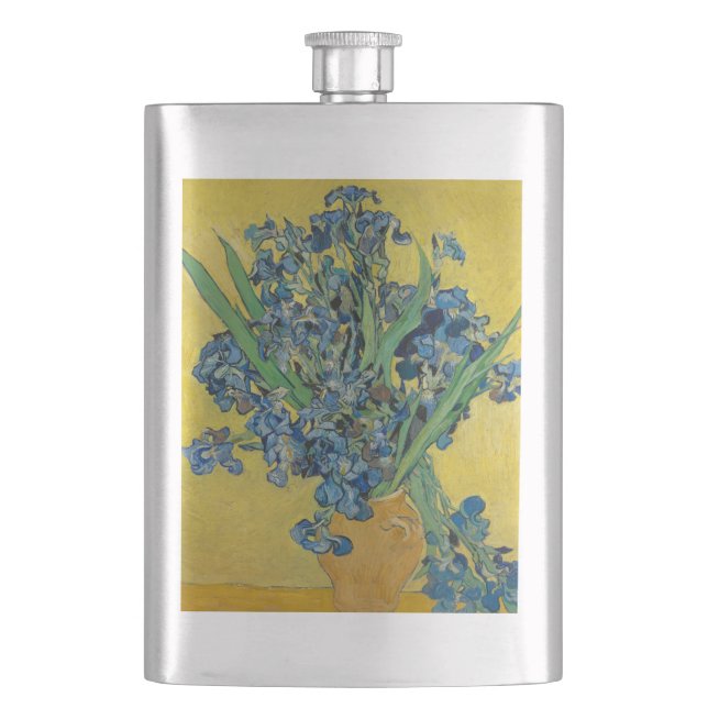 Flasque Vase Van Gogh avec Iris Classic Impressionnisme (devant)