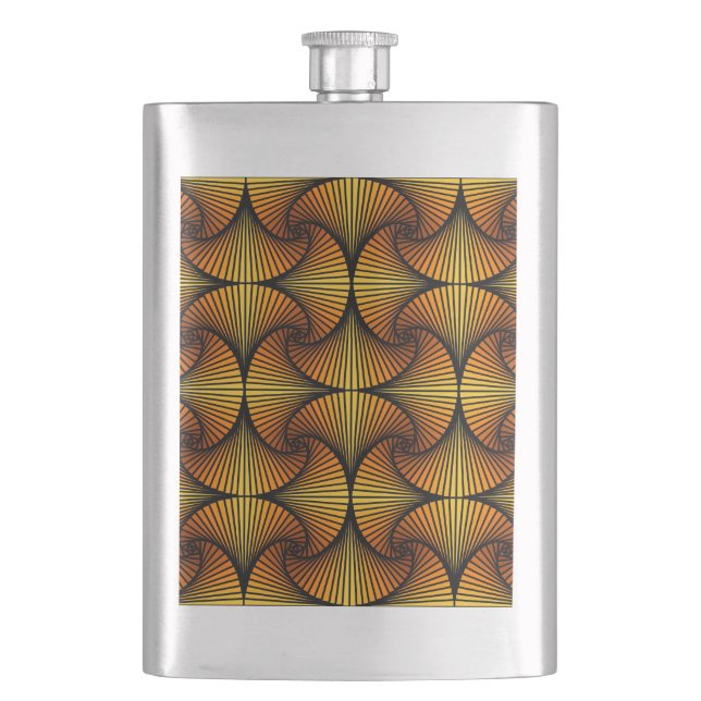Flasque Ventilateur de pétoncle 3D géométrique graphique o (devant)
