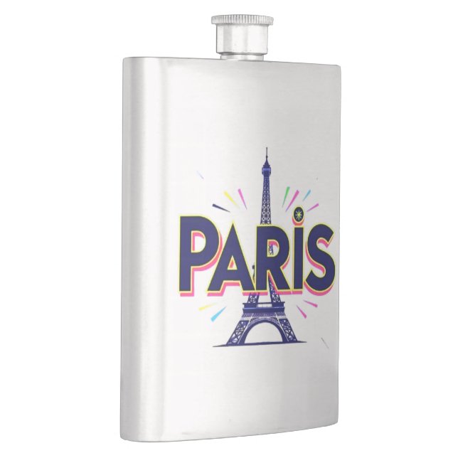 Flasque Ville lumière : Téméraire Paris Typographie Art (Droite)