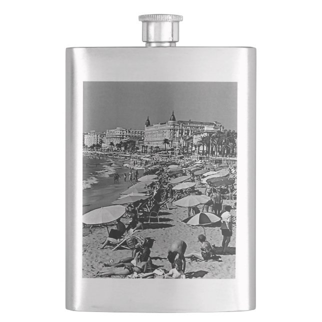 Flasque Vintage France Cannes la plage (devant)