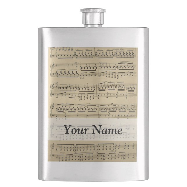 Flasque Vintage Music Sheet (devant)