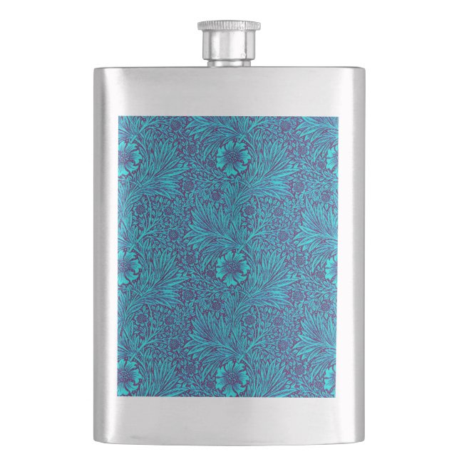 Flasque Vintage turquoise couleur violet foncé (devant)
