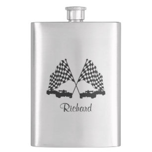 Flasque Voitures et Checker Drapeau Course personnelle