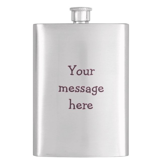 Flasque Votre message ici ajoutez le nom du texte image ci (devant)