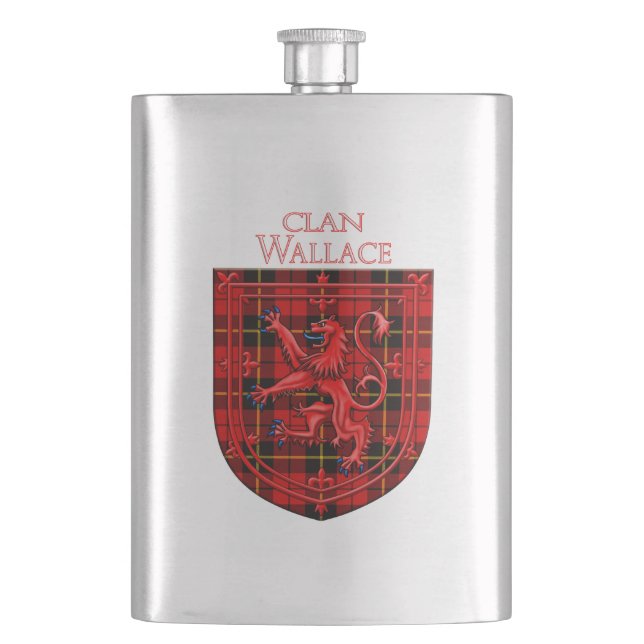 Flasque Wallace Tartan Scottish Plaid Lion Rampant (devant)