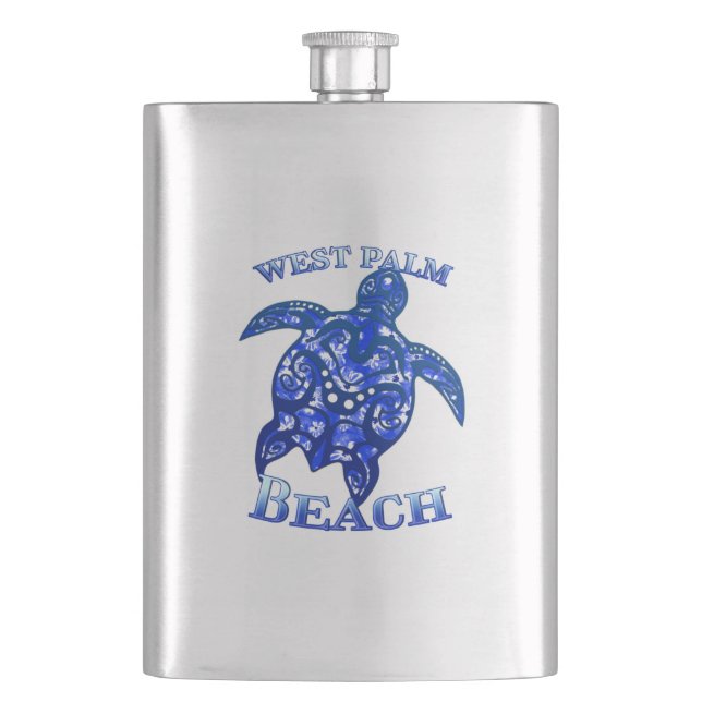 Flasque West Palm Beach Floride Vacances Tortue Tribale (devant)
