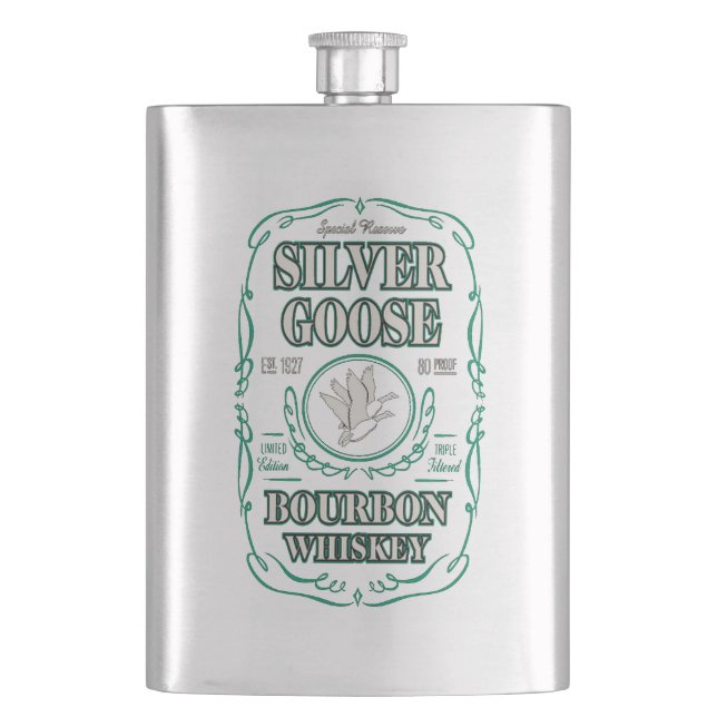 Flasque Whisky Bourbon Silver Goose (devant)