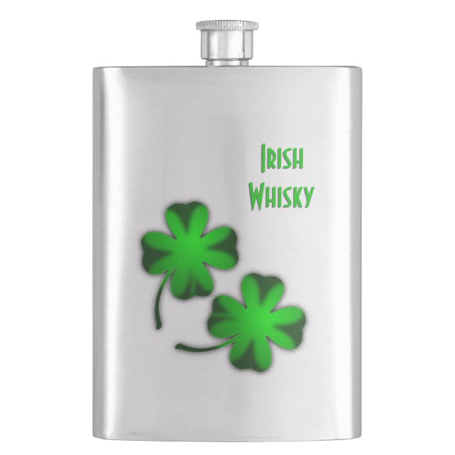 Flasque Whisky irlandais Four Leaf Clover (devant)