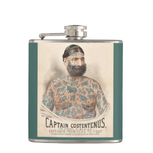 Flasques 1880 Capitaine Costentenus homme tatoué