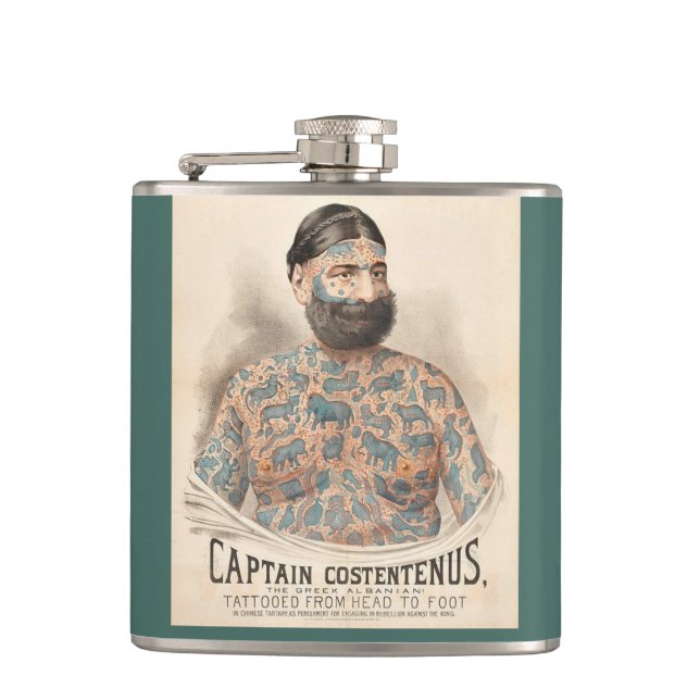 Flasques 1880 Capitaine Costentenus homme tatoué (Devant)
