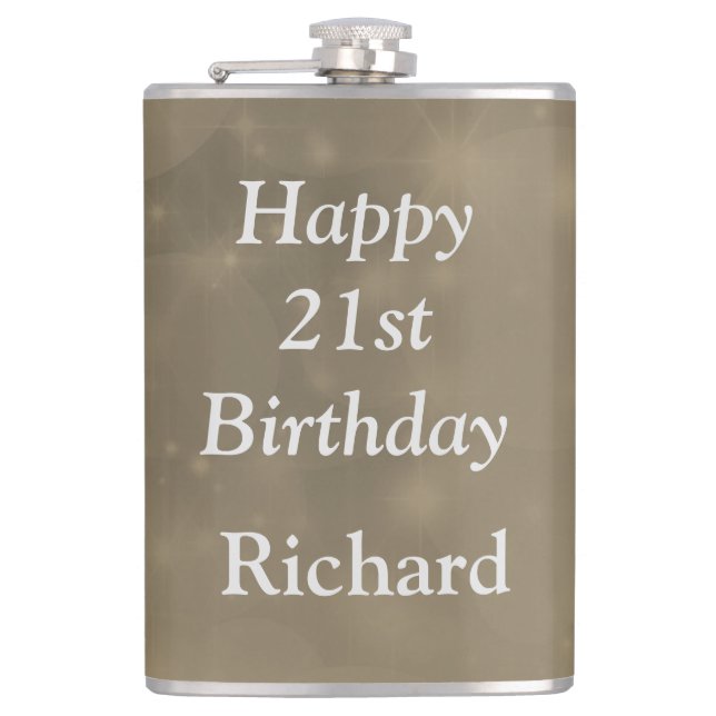 Flasques 21e anniversaire élégant (Devant)