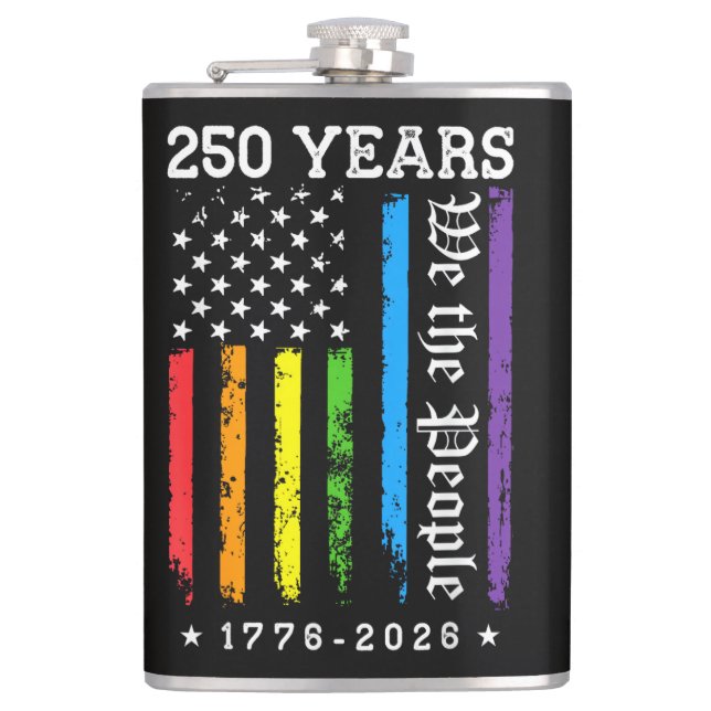Flasques 250 Ans de Drapeau de Fierté LGBT Américain 250e A (Devant)