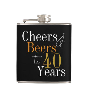 Flasques 40e anniversaire Cheers and Beers Black Gold