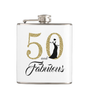 Flasques 50 et Fabulous Gold Parties scintillant Cadeau Ann