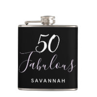 50 Fabuleux anniversaire noir blanc typographie sc