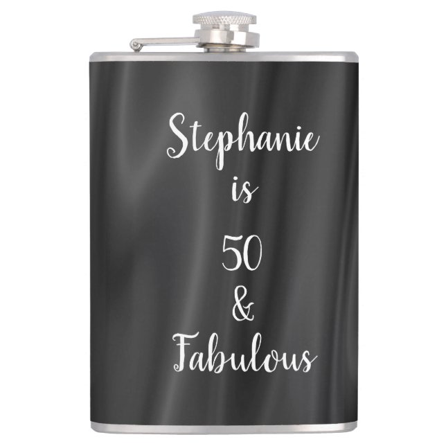 Flasques 50 & Fabuleux Black & White Elegant Satin Look (Devant)