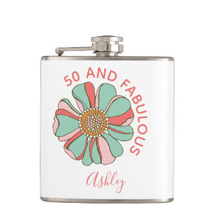 Flasques 50 Fabuleux Fleur Rose
