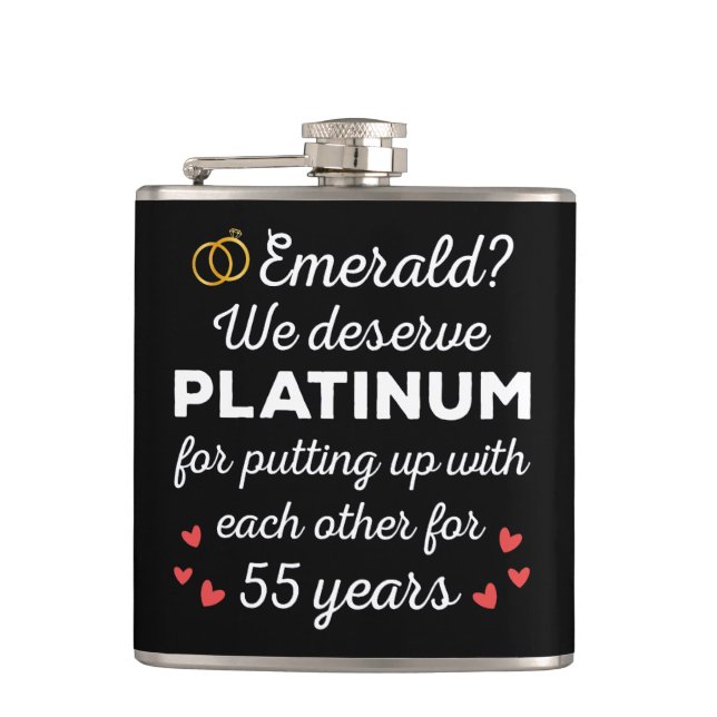 Flasques 55e anniversaire du Mariage I - Emerald Funny Coup (Devant)