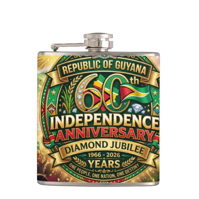 Flasques 60e anniversaire de l'indépendance de la Républiqu (Devant)