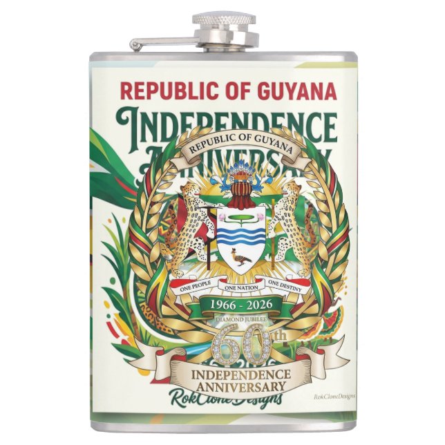 Flasques 60e anniversaire de l'indépendance de la Républiqu (Devant)
