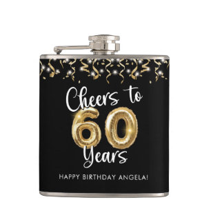 Flasques 60e anniversaire Soeurs à 60 ans Black Gold