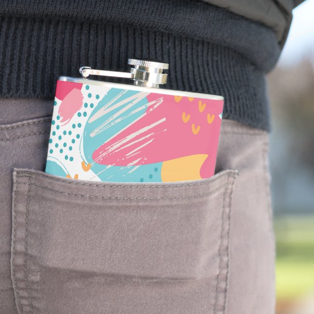 Flasques Abstrait coloré (En situation)