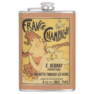Flasques Affiche de publicité d'E. Deb Ray Champagne