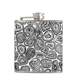 Flasques Agate les tranches en noir et blanc