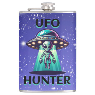 Flasques Ai Art avec OVNI Épouser un Alien UFO Hunter