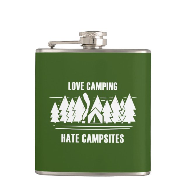 Flasques Aimer le camping, détester les campements (Devant)