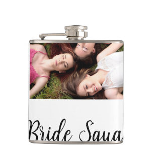 Flasques Ajoutez votre nom photo bridesmaid squad marié par