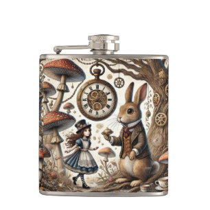 Flasques alice au pays des merveilles lapin blanc