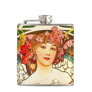 Flasques Alphonse Mucha Art Nouveau Daydream