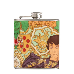 Flasques Alphonse Mucha Prince et Dragon