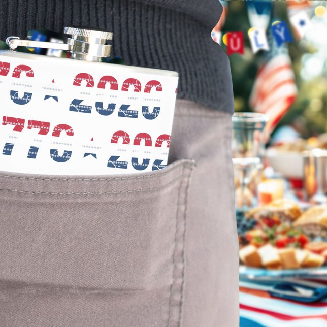 Flasques America 250 Stars & Stripes 1776 2026 Lettering (Créateur téléchargé)