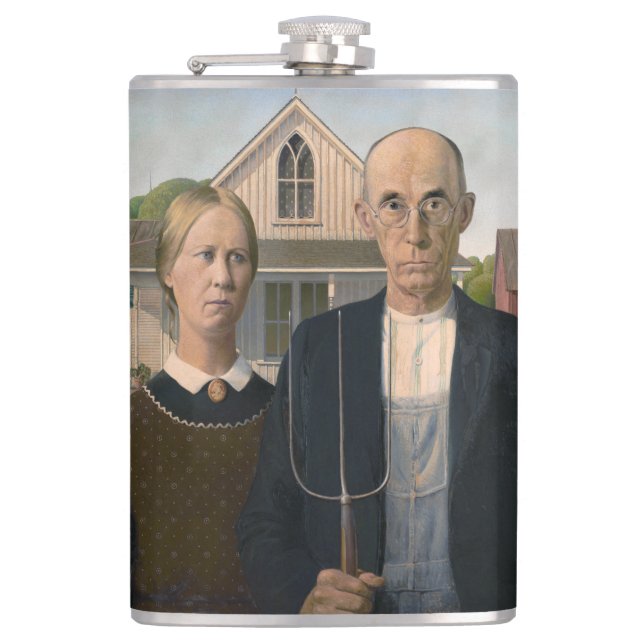 Flasques American Gothic : Vie rurale pauvre paysan (Devant)