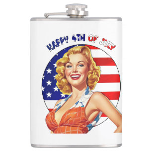Flasques American Retro Pin-up Girl Art