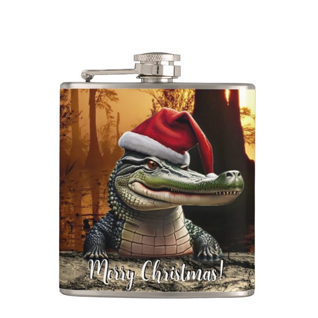 Flasques Amusants dans un chapeau de Père Noël (Devant)