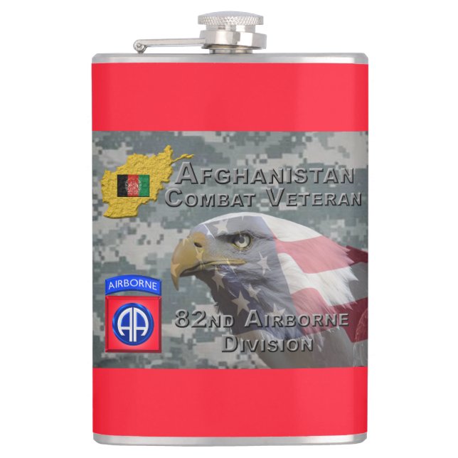 Flasques « Ancien combattant afghan » - 82e division aéropo (Devant)