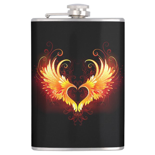 Flasques Angel Fire Heart with Wings (Devant)