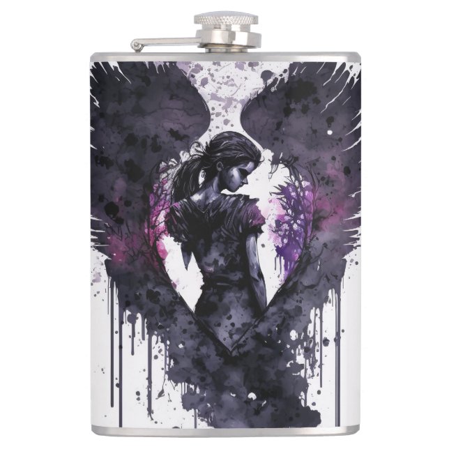 Flasques Angel foncé Valentine avec Enky Dark Wings Café M (Devant)