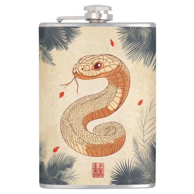 Flasques Année du serpent Majestic Cobra Double Bonheur (Devant)